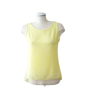 Exhibit Italian Lemon Yellow Hi-Lo Blouse